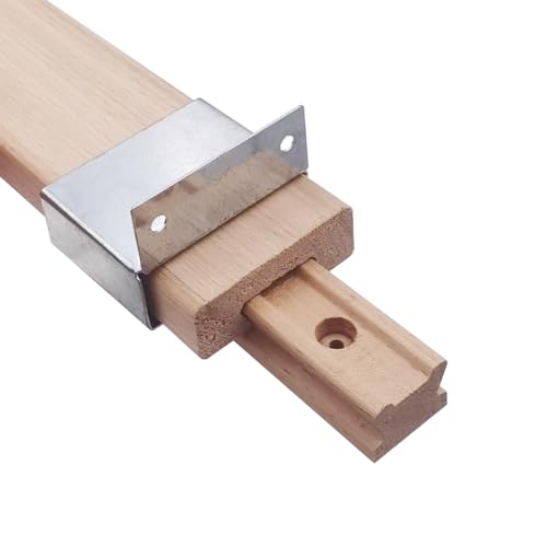 Wooden Drawer Slides 16 Inches Classic Wood Center Guide Track with Slide Glides (1 Pair) - size: 1 Pair