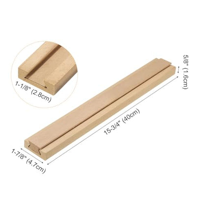 uxcell 4 Set Wooden Drawer Slides, 15-3/4 (40 CM) Classic Wood Center Guide Track with Metal Slide Glide Bracket, Wood Drawer Glides Bottom Rails Replacement Kit - size: 15-3/4