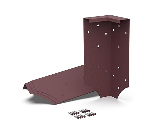 Raised Garden Bed Corner Brackets With Securing Lip | Fits Lumber up to 2 Inch x 12 Inch in Size | Set of 4 | DIY Flower or Vegetable Garden | Copper - color: Copper