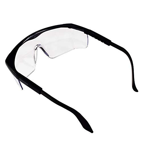 HQRP UV Protective Safety Glasses Goggles for Yard work, Gardening, Lawn mowing, Weed whacking, Hedge trimming, Woodwork etc. - color: Clear