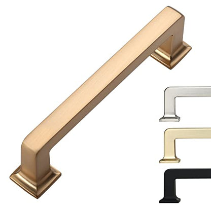 9BUILD 10 Pack 3.75 Inch Kitchen Cabinet Handles - Champagne Bronze Pulls Hardware for Cabinets - Gold Cupboard Handles - color: Champagne Bronze, size: 3.75"/96MM Hole Center, style: 10 Pack