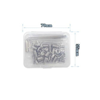 60pcs Set Screws, Allen Head Screws, Grub Screws M3 M4 M5 M6 M8 for Home Repair, Install Door Lock, Repair Furniture, Electronic Product, DIY, Fixtures (Stainless Steel 12 Sizes) - size: 60pcs(stainless Steel 12 Sizes)