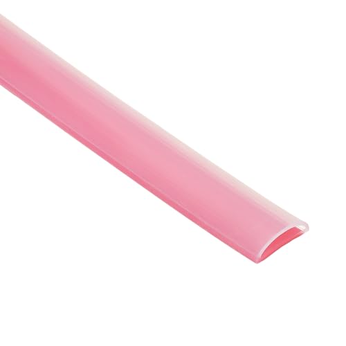 PATIKIL Silicone Weather Stripping Door Seal, 9.8 ft D Shape Weather Stripping Self Adhesive Door Seal Strip for Door Frame, Window Sealing, Large Gap, 19/32" Wx5/128 Tx1/5 H, Clear/Red - size: 9.8 ft Long, 19/32"Wx5/128"Tx1/5"H