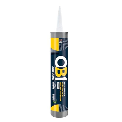 OB1 Universal Caulk Sealant & Adhesive White 10.1oz | Professional Grade Premium All-in-One Advanced Hybrid 3-in1 | Water Resistant Internal & External | Shrink Crack UV & Fade Resistant | 1 Cartridge - color: White, size: 10.1oz