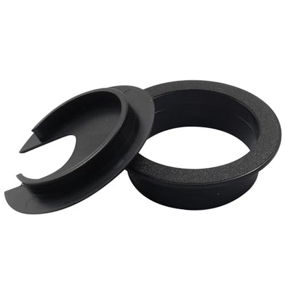 Bivethoi 5pcs 2 inch Desk Wire Cord Cable Grommets Hole Cover for Office PC Desk Cable Cord Organizer Plastic Cover Black(U Shape) - size: 2 inch(U shape)