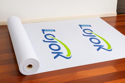 Temporary Floor Protection for Construction Projects, Floor Protection Film-Protects Hardwood, Tile, Carpet, Countertops, Bathtubs and More,Coverage of 325 SQFT (39.5''x100'-White) - size: 39.5''x100'-White