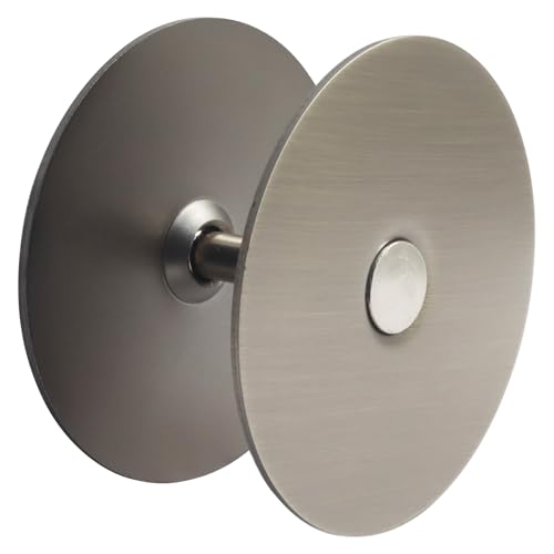 1 Pack Door Hole Cover Plate, 2-5/8" Diameter Antique Brass Deadbolt Cover, Hole Filler Plate with 1.2" & 1.6" Screws and 0.7" Nut, for Enhanced Home Security, Privacy and Aesthetic Security - color: Antique Brass, size: 1 Piece