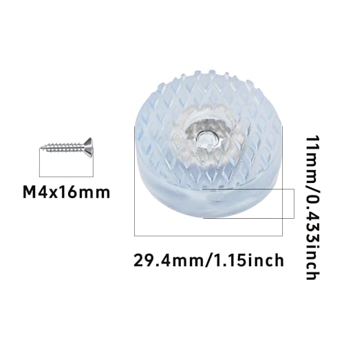 16PCS 1.2” Transparent Round Furniture Pads, Non-Slip Heavy Duty Screw-on Furniture Feet, Noise-Canceling Silicone Sliders for Table Desk Chair Sofa Legs - size: 1.2"