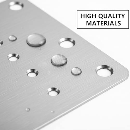Cabinet Hinge Repair Plate Kit 6PCS Stainless Steel Repair Plate Door Hinge Repair Kit Cabinet Repair Kit with Screws for Kitchen Cabinet Cupboard Door Furniture Fix