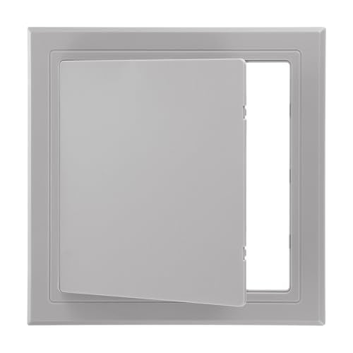 PATIKIL 6x6 inch(150x150mm) Self-Adhesive Access Panel, ABS Plumbing Access Doors Easy Wall Hole Cover for Drywall Plumbing Electrical Cables Wiring, Grey - color: Gray, size: 6x6 inch(150x150mm)