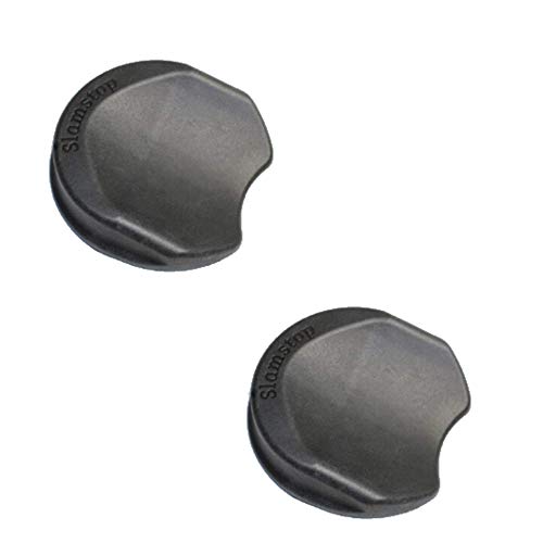 SlamStop Door Stopper Stops Slamming Doors by Wedging Door Open (2 Pack, Black) - color: Black, size: 2 Pack