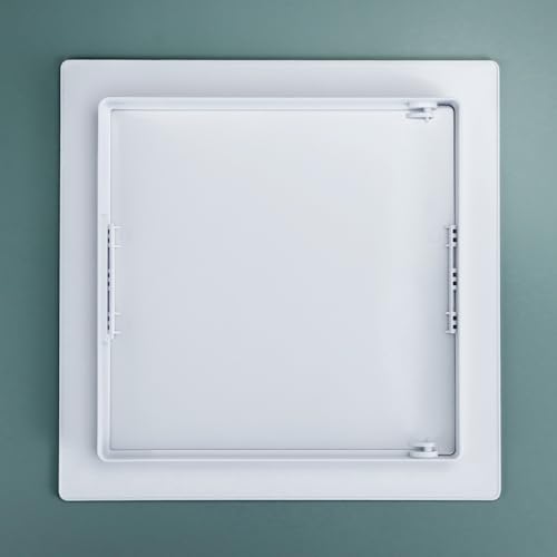 QWORK Access Panel for Drywall, 2 Pack 8 x 8 Inch ABS Plastic Access Door, Wall Hole Cover Plate for Plumbing & Electrical Cables