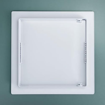 QWORK Access Panel for Drywall, 2 Pack 8 x 8 Inch ABS Plastic Access Door, Wall Hole Cover Plate for Plumbing & Electrical Cables