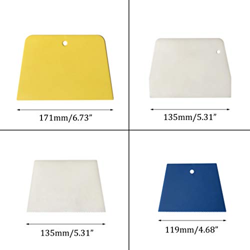 Plastic Putty Knife Set Scraper Tool-Suitable for Spackling, Patch Wall Color, Wallpaper, Decal, painting.(12PCS in 1 set)