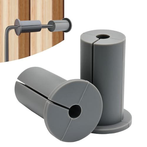 2 PCS Starlink Wall Grommets Kit 1" Silicone Wall Bushing-Waterproof Drywall Tv Cord Pass Through Split Rubber Cable Grommet for Starlink Dishy Ethernet Cables Router (Grey 2-1/16" Height) - color: Grey-2, size: DH 1" HT 2-1/16"