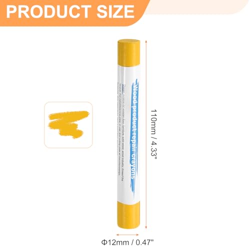 HARFINGTON 5pcs Wood Filler Sticks Wooden Wax Touch Up Furniture Repair Crayons for Scratch Hole Wood, Tangerine - color: Tangerine