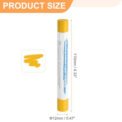 HARFINGTON 5pcs Wood Filler Sticks Wooden Wax Touch Up Furniture Repair Crayons for Scratch Hole Wood, Tangerine - color: Tangerine