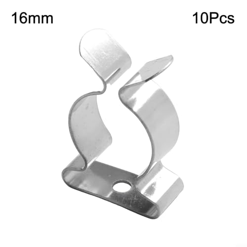 10 Pack Heavy Duty Manganese Steel Spring Terry Clips Wall Mount Tool Holders for Garage, Shed, and Workshop Organization, Fits 0.24 to 2 Inch Handles(16mm) - size: 16mm