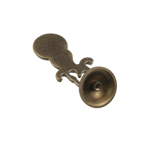 MY MIRONEY 2PCS Antique Brass Pendant Ring Pulls Hardware Drop Ring Handles Knobs Gourd Shape Cabinet Drawer Pulls with Screws, Shabby Chic - style: Type J; Shabby Chic