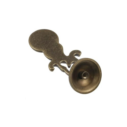 MY MIRONEY 2PCS Antique Brass Pendant Ring Pulls Hardware Drop Ring Handles Knobs Gourd Shape Cabinet Drawer Pulls with Screws, Shabby Chic - style: Type J; Shabby Chic