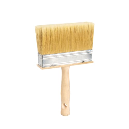 Deck Brush for Deck Stain Applicator，5” Paint Brush for Quick Decking，Stain Brushes for Walls and Furniture Paint Application，Wide Paint Brushes, Wooden, 5-inch