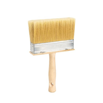 Deck Brush for Deck Stain Applicator，5” Paint Brush for Quick Decking，Stain Brushes for Walls and Furniture Paint Application，Wide Paint Brushes, Wooden, 5-inch