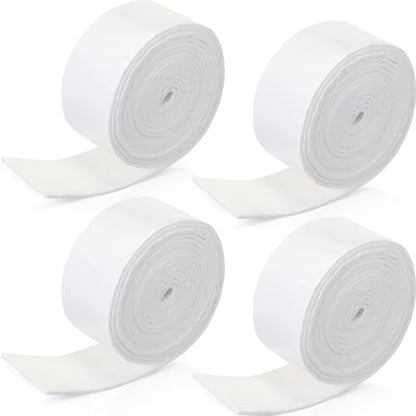 Zonon 4 Rolls 120 Inch Felt Strip with Adhesive Backing Felt Tapes Furniture Strip Rolls Self Stick Heavy Duty Polyester for Protecting Furniture and DIY Adhesive(White,2 Inch) - color: White, size: 2 Inch