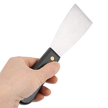 Stainless Steel Putty Knife Set, Ergonomic Non Slip Handle, Heat Treated Blade, s Scraper for Drywall Repair, Wallpaper Removal, Paint Scraping