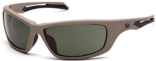 Venture Gear Howitzer Safety Glasses - color: Forest Gray Anti-fog Lens/ Tan Frame