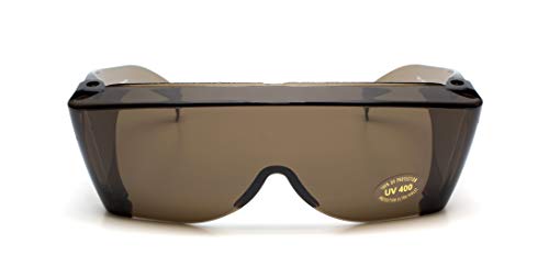 Calabria 3000 Fitover Safety Glasses with Uni-Lens – [Copper] Wrap Around Eye Protection | Anti-Fog Scratch Resistant | Protective Eyewear - color: Copper