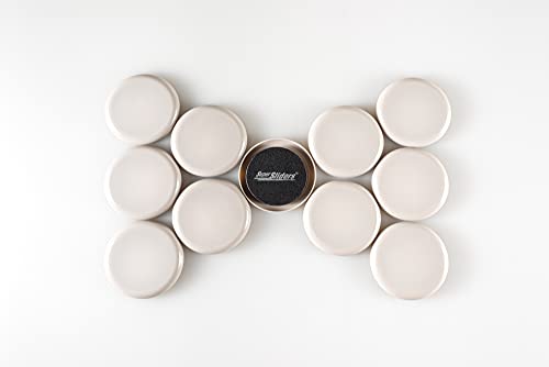 Super Sliders 2 1/2" Round Reusable Furniture Sliders- Easily Move Small to Medium Sized Items Across Carpet 8 Pack Beige
