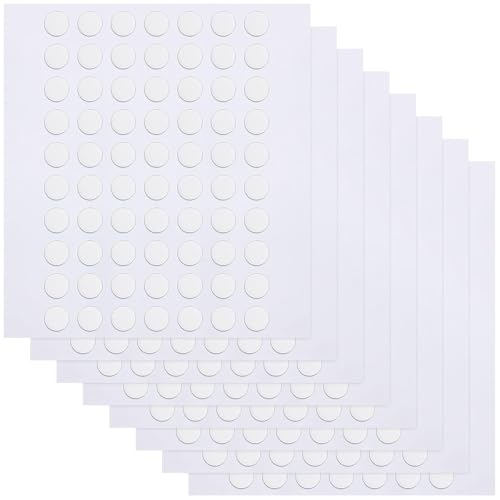 JANYUN 560Pcs Double Sided Sticky Clear Dots Stickers Removable Round Putty Sticky Tack No Trace Sticky Putty Waterproof Small Stickers for Festival Decoration (6mm, 560) - size: 6mm Round 560pcs