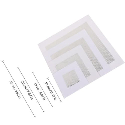 Kisangel 12pcs Self-Adhesive Fiberglass Wall Repair Patches Mesh Patch Kit for Drywall Hole Fixing White 2-8 Inch Household Wall Repair Supplies