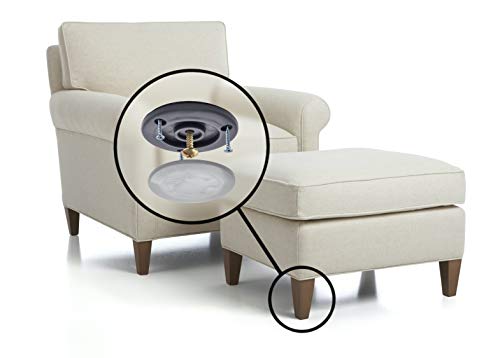 GorillaGlides CB503 2 Inch Furniture Sliders/Screw On Glide Floor Protectors (Set of 4 Glides) Large Furniture Feet Glides for Carpet and Hard Surface Sliding, Round - size: 2 Inch - 4 Pack