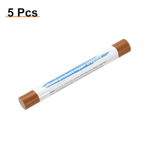 HARFINGTON 5pcs Wood Filler Sticks Wooden Wax Touch Up Furniture Repair Crayons for Scratch Hole Wood, Crimson D - color: Crimson D
