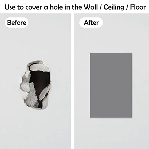 Rubber Bond Self-Adhesive Rubber Wall Outlet Cover Plate 5 Pack - Easy to Apply Peel & Stick Drywall Hole Patch - 5x3 Inch Screwless Blank Wall Plate Cover - Premium Rubber Wall Hole Cover (Grey) - color: Grey, size: 5x3 Inch Rectangular