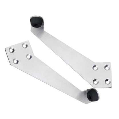 TopHomer 2 Pcs Over Head Door Stop, 90 Degree Door Stop, Stainless Steel Door Stop, Wall Mount Door Holder Stop, with Buffer Sound Dampening Rubber (Left/Right)