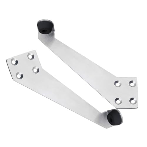 TopHomer 2 Pcs Over Head Door Stop, 90 Degree Door Stop, Stainless Steel Door Stop, Wall Mount Door Holder Stop, with Buffer Sound Dampening Rubber (Left/Right)