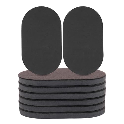 8PCS Furniture Sliders, 3-1/2" x 6" Oval Sliders for Hardwood Floors, Furniture Moving Pads for Heavy Duty Furniture, Movers Sliders - Glide Your Furniture Easily! - color: Brown (for Hardwood), size: 3-1/2" x 6"