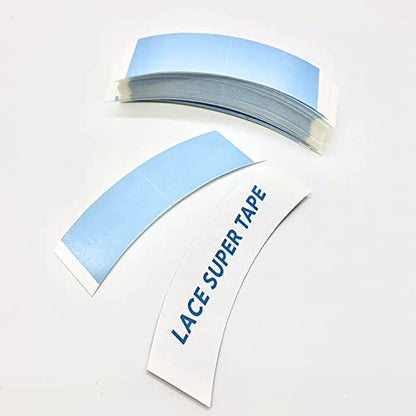 Eumos 40pcs Double Sided Wig Tape Waterproof Lace Front Tape for Wigs Adhesive Tape Strong Hold Clear Wig Tape for Lace Wigs Toupee Hairpiece - color: Blue40 piece