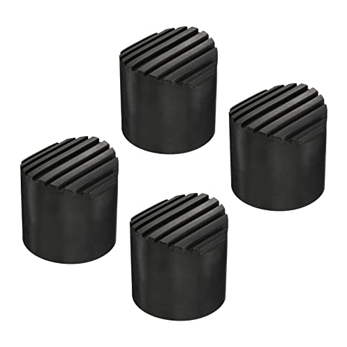 MECCANIXITY Ladder Non-Slip Feet Mat 52mm ID Rubber Round Telescopic Ladder Accessories Pad Cover Cushion for Ladder Protection Black Pack of 4 - size: 52mm