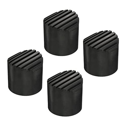 MECCANIXITY Ladder Non-Slip Feet Mat 52mm ID Rubber Round Telescopic Ladder Accessories Pad Cover Cushion for Ladder Protection Black Pack of 4 - size: 52mm