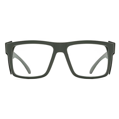 UV400 Bluelight Transition Photochromic Safety Glases Anti Scratch and Impact Resistant,Meets ANSI Z87.1 Standard - color: Military Green