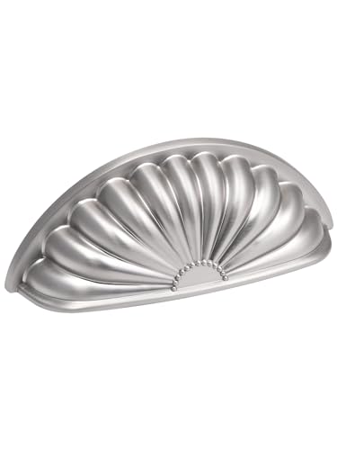 Brushed Nickel Cabinet Cup Pulls 3" Hole Center 10 Pack Silver Drawer Pulls Kitchen Hardware Cabinet Handles Dresser Handles Knobs - color: Brushed Nickel, size: 3"(76mm) Hole Center