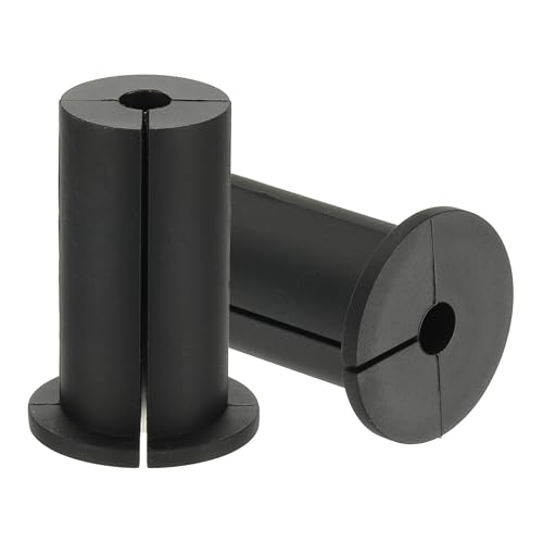 PATIKIL Wall Grommets for Cables 1", 2 Pcs Cable Routing Kit Silicone Hole Grommet Feed Through Bushing for Ethernet Accessories with 0.31" (8mm) Hole, Black - color: Black, size: 1" x 0.31"