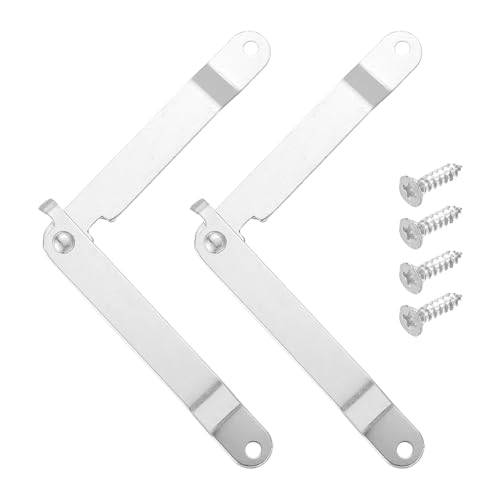 uxcell 2Pcs 6.77"x0.43" Folding Support Lid Hinges, Lift Up Lid Stay Hinge, 180 Degree Rotatable Metal Retro Hinges with Screws for Wooden Cases Boxes Display Trunk Chest, Silver - size: 6.77"x0.43"