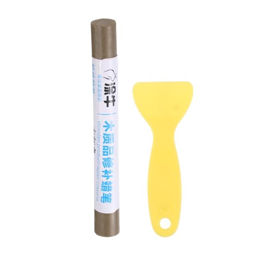 HARFINGTON Wood Filler Sticks Wood Furniture Scratch Repair Filler Sticks Furniture Touch Up Markers with Yellow Scraper for Wood Holes Wood Floor Table Door Cabinet, Dark Tea No.2 - color: Dark Tea No. 2