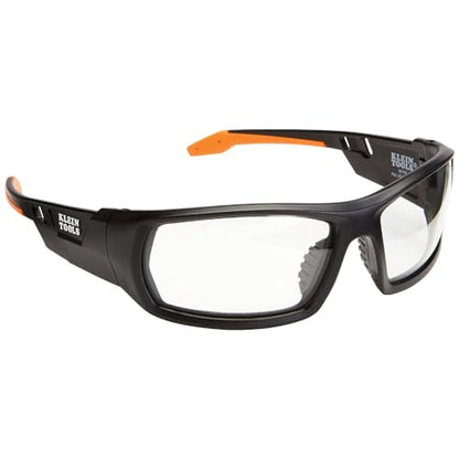 KLEIN TOOLS 60163 Safety Glasses, Professional PPE Protective Eyewear with Full Frame, Scratch Resistant and Anti-Fog, Clear Lens - style: Professional