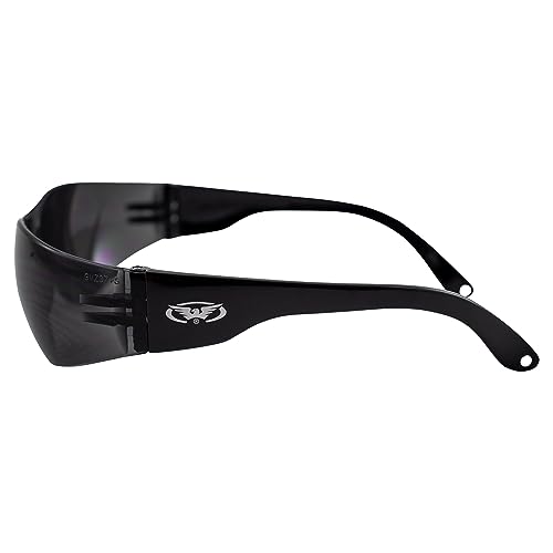 Rider Safety Glasses - color: Black-super Dark