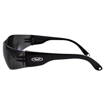 Rider Safety Glasses - color: Black-super Dark